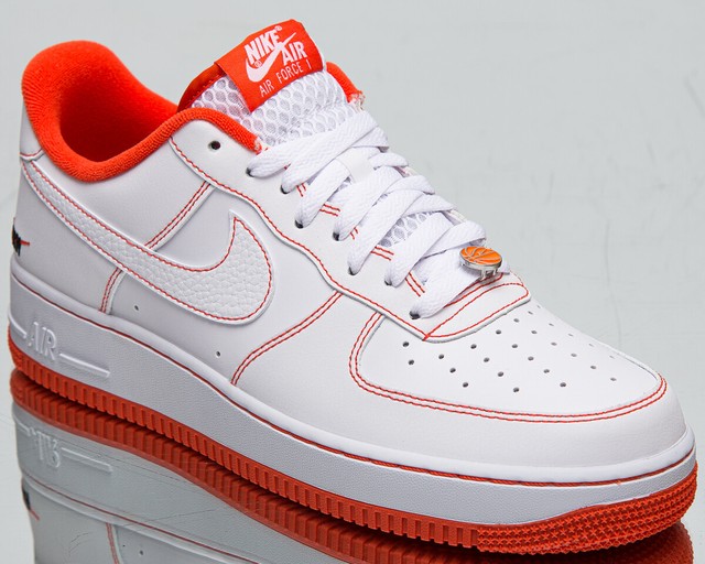 Nike Air Force 1 '07 LV8 EMB Rucker Park Men's White Team Orange Black Shoes