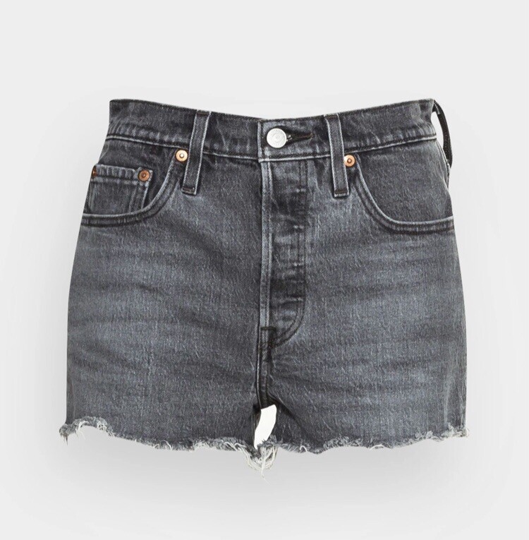 Levis 501 High Rise Shorts 28 Carbon RRP £60