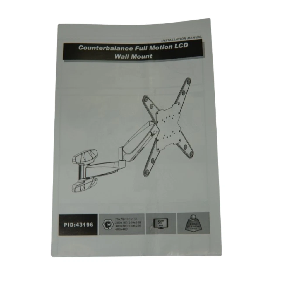 Muelle de gas articulado giratorio de movimiento completo para montaje en pared para TV - trabajo pesado hasta 66 libras. Foto 4 de 4