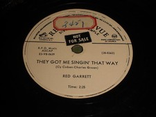 Red Garrett - They Got Me Singin' That Way / Please 78 - Hillbilly Bopper