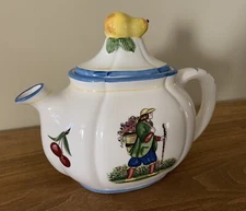 Large Teapot French Country Style The Haldon Group 1991 Provencial Fruit Japan