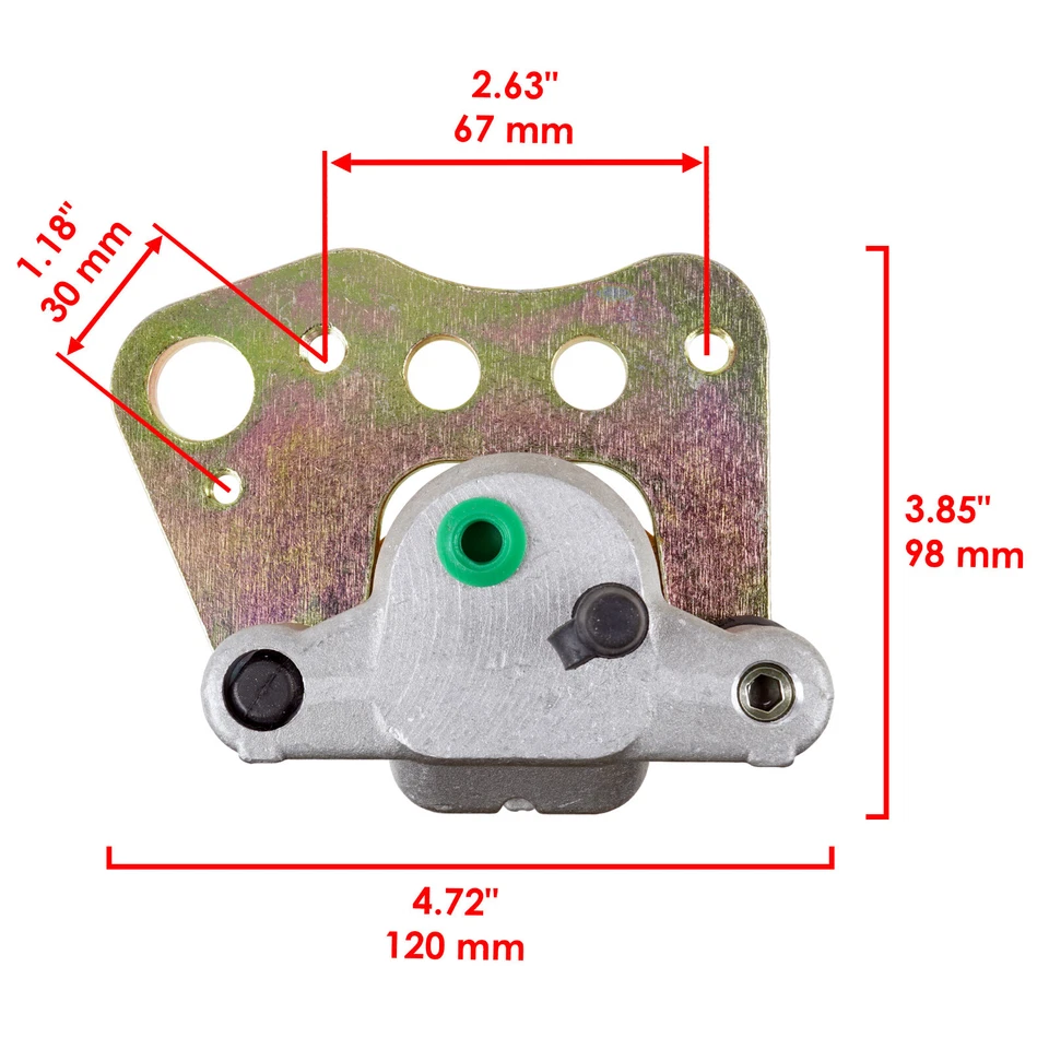 Front Left Right Brake Caliper w/Brake Pads for Polaris Sportsman 500 HO 2001-04 - Image 3 of 4