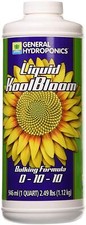 General Hydroponics Liquid Kool Bloom Fertilizers, 1-Quart Limited Edition 
