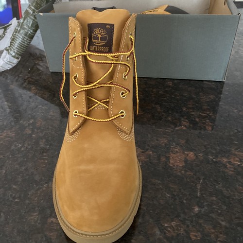 NIB NWT Junior Timberland 6” Basic Classic Boots Wheat Nubuck sz 7 TB 010960 713 - Picture 9 of 10