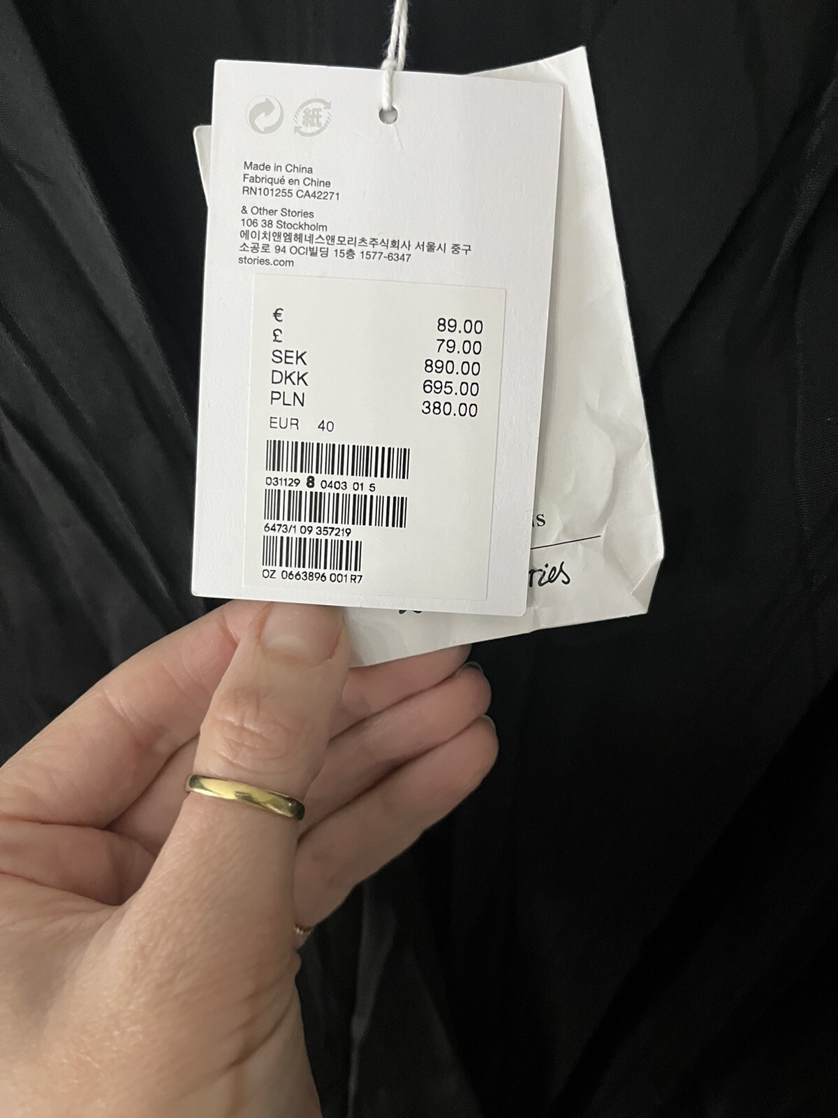 And Other Stories Black Silky Jumpsuit Size 40 (Eu) RRP £79 image 2