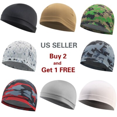 Moisture Sweat Wicking Cooling Bald Dome Skull Cap Helmet Liner