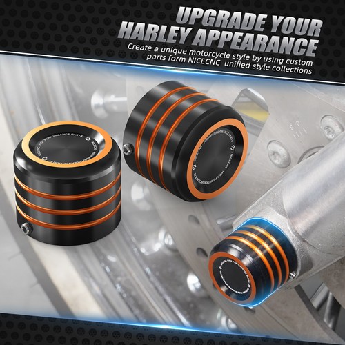 Front Rear Wheel Axle Nut Cover Caps For Harley Iron 883 XL883N 2008-2021 2022 - Bild 3 von 23