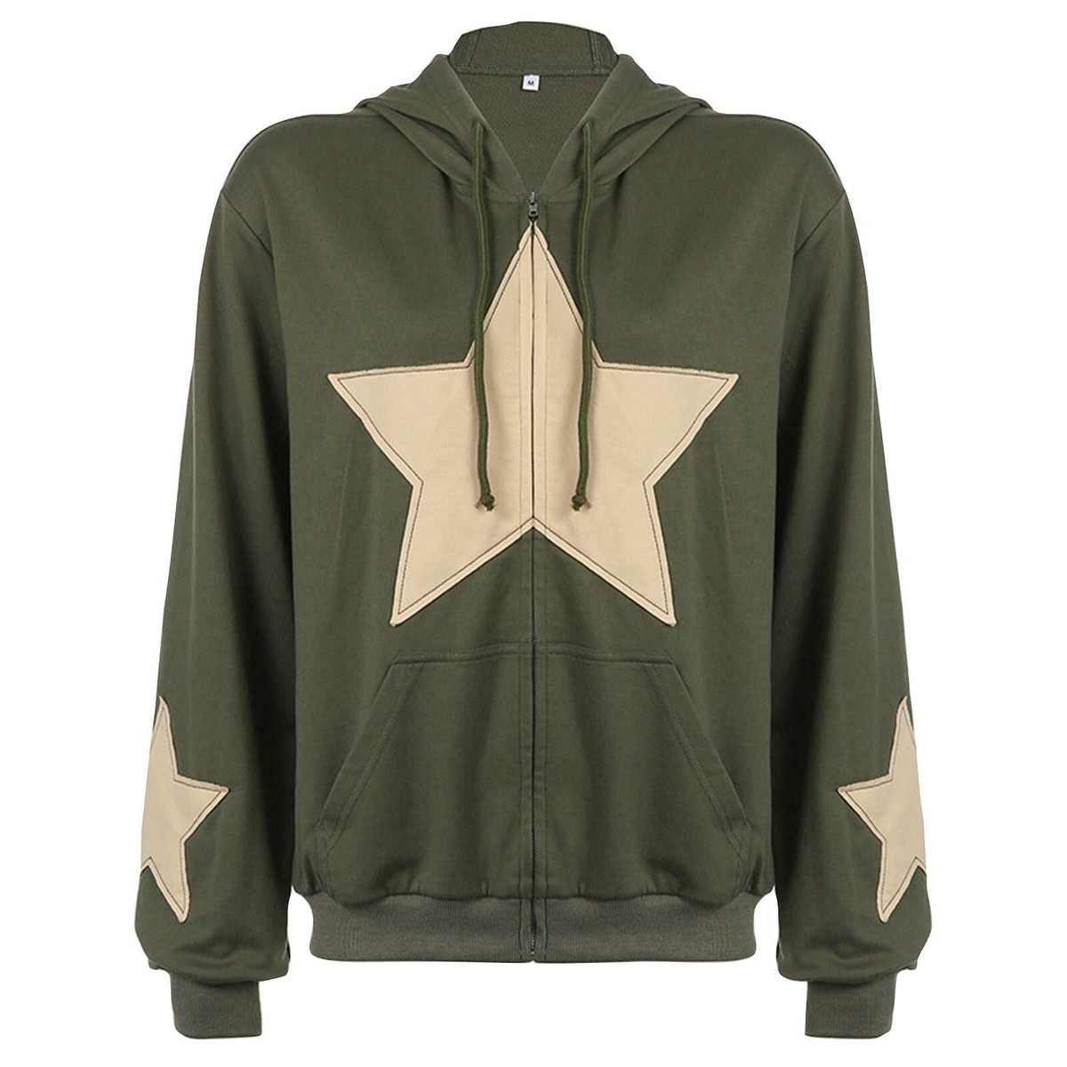 Womens Long Sleeves Sweatshirt Loose Hoodie Zipper Outwear