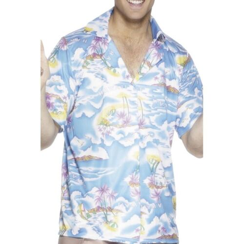 Smiffys Hawaiian Shirt, Blue (Size M) - Afbeelding 1 van 1