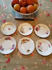 6 Vintage Mismatched Sideplates - Various Manufacturers