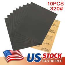 10pack Sandpaper Sheet Assortment 320 Grit For Wet Or Dry Sanding Car Wood Metal 10pack Sandpaper Sheet Assortment 320 Grit For Wet Or Dry Sanding Car Wood Metal