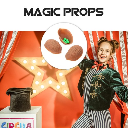 Creative Trick Shell Walnuss Requisiten Kind und Erbse drei Spiel - Bild 8 von 12