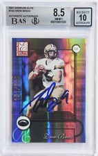 Drew Brees Auto Signed 2001 Donruss Elite RC 102 BGS 8.5 Sig 10 #151/500 Beckett