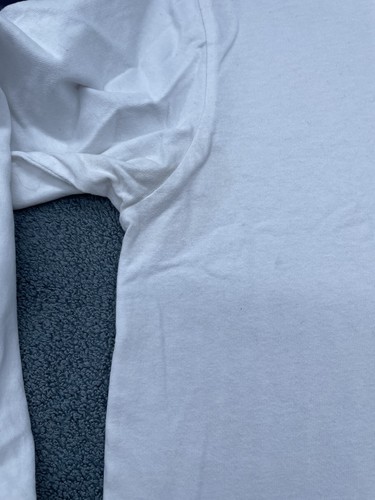 Tommy Jeans T-Shirt Manica Lunga Bianca Con Stampa Sulla Manica Uomo Large - Foto 12 di 14