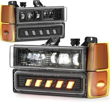 Led Headlight Bumper Lamp Side Marker For 1994-1999 Chevy C1500 K2500 K3500 Led Headlight Bumper Lamp Side Marker For 1994-1999 Chevy C1500 K2500 K3500
