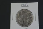 1943 Canadian Silver 50 cent Coin 80% silver content
