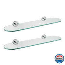 Jqk Bathroom Glass Shelf Floating Tempered Glass Shower Storage 20 By 5 Inches