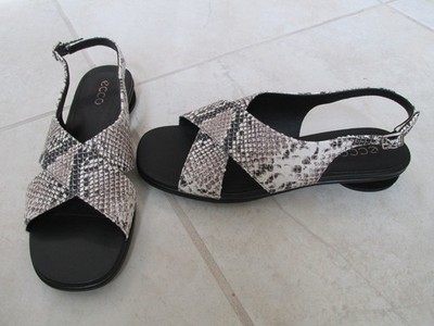 NEW ECCO Sculpted Alba 25 Slingback Sandals Womens Size 41 EUR 10-10.5 US Snake