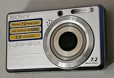 Sony Cyber-shot DSC-S750 7.2MP 3x Optical CCD Digital Camera-Silver Open Box 
