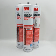 3x 3M Marine Boat ADHESIVE sealant fast cure 5200 WHITE - ONLY ONE NOZZLE TIP