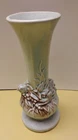 Vintage McCoy Pottery Green Vase with Bird & Floral Relief – 7.5” Tall – Marked