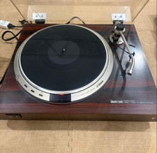 Victor QL-7 Direct Drive Turntable Record Player Quartz Lock Wood Cabinet Works