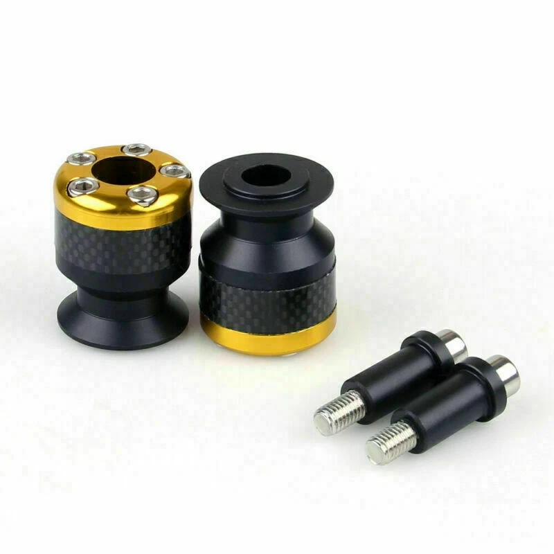 Carretes deslizantes basculantes CNC de fibra de carbono de 8 mm para Ducati 1098 1198 Monster Gold Foto 3 de 3