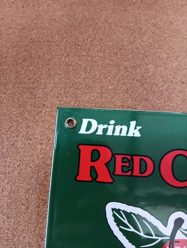 Vintage Porcelain Drink Red Cheek Cider Sign 5¢ Walla Walla Washington 1992 10x8 - Picture 4 of 6