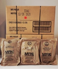 Military Meals Ready To Eat MRE Cases 2026 inspection dates A, B menu or both