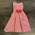 Vintage Barbie Size 1960s Outfit -  Red Dress - Summer Sundress MINTY