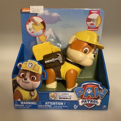 Spin Master PAW Patrol Rubble Jumbo Action Pup Yellow Includes Hammer Helmet