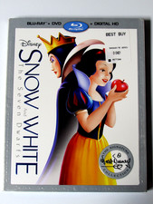 Snow White and the Seven Dwarfs Blu-Ray/DVD 1937 Walt Disney w/Slip Cover FREE
