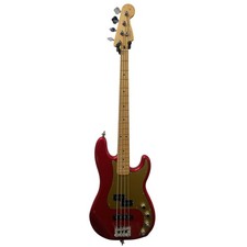 Fender Deluxe Active P Bass Guitar Special in Chrome Red Pre-Owned