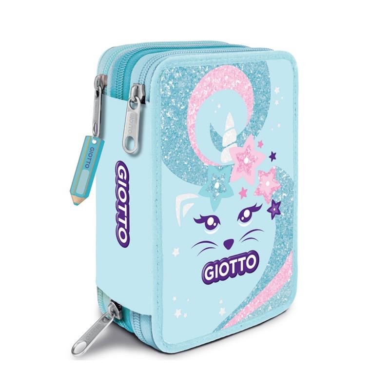 Astucci 3 Zip Giotto Collezione Catty Candy Verde Tiffany