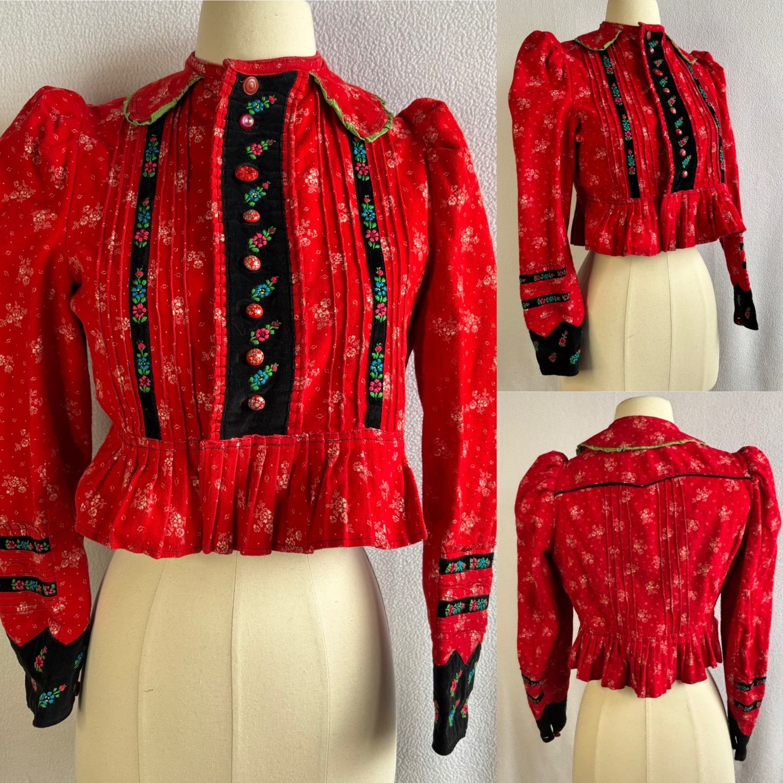 Vtg Hand Made Hungarian Transylvanian Széki Jacke… - image 1