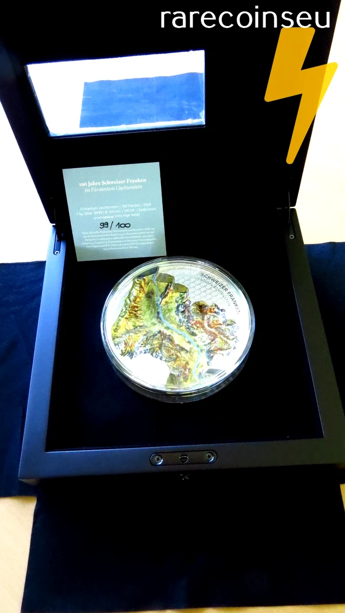 Liechtenstein 100 Jahre Schweizer Franken in Liechtenstein 1 KG Limited Mintage