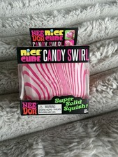 Authentic Schylling NeeDoh Candy Swirl Nice Cube Very Rare