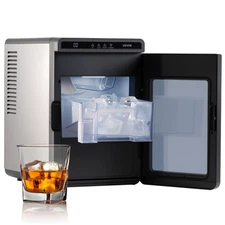 VEVOR Countertop Ice Maker 22 Lbs/24H Self-Cleaning with Large Square Ice Cubes