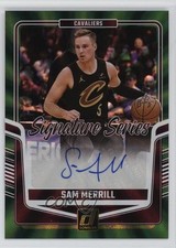 2024 Panini Donruss Signature Series Holo Green Laser 39/75 Sam Merrill Auto fm0