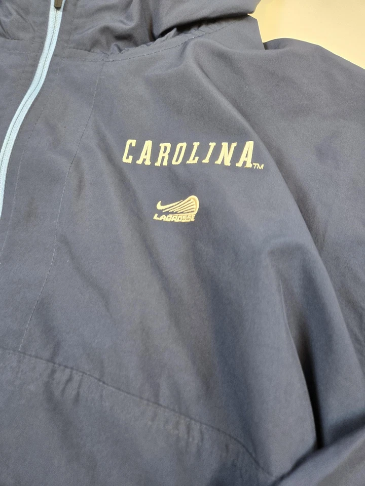 北卡罗来纳州焦油高跟鞋夹克男式 XL 蓝色 NCAA 长曲棍球耐克连帽套衫 — 第 3/4 张图片