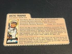 gi joe lot File Card 1983 Snow Job Great Condition Clean Card