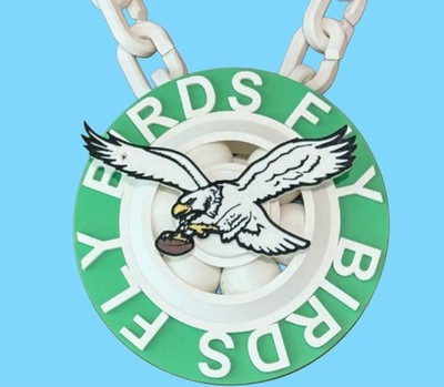 Philadelphia Eagles Oversized Spinner Style NFL Pendant 42'' Chain Link Chain