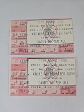 Cheyenne Frontier Days 1984 Concert Ticket Stubs Daddy of 'Em All Rodeo