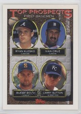 1993 Topps Top Prospects Ryan Klesko Ivan Cruz Bubba Smith Larry Sutton #423 9mb