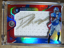 2020 D'Andre Swift Panini Elements Red Rookie Neon Signs Autograph RC /25 MINT
