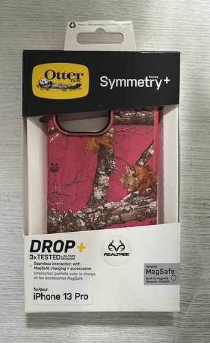 OtterBox Symmetry Series Case with Magsafe for iPhone 13 Pro Real Tree Pink Leaf