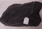 Pottery Barn PB Teen medium beanbag slip cover, sherpa charcoal gray
