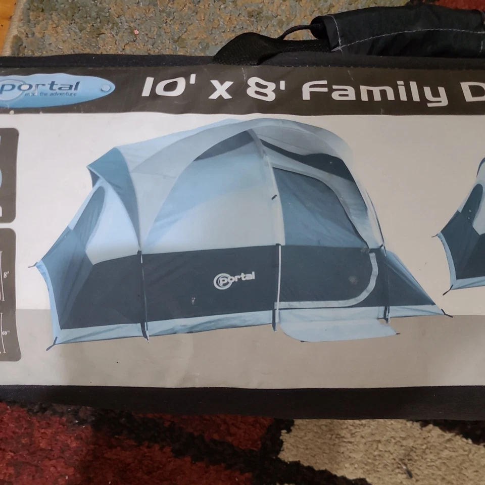 Tienda domo camping cama exterior ventilación techo malla bolsillo medios 10' x 8' 5 personas Foto 2 de 4