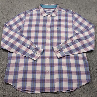 Tommy Bahama Linen Blend Shirt Mens XL Breathable IslandZone Casual Beach