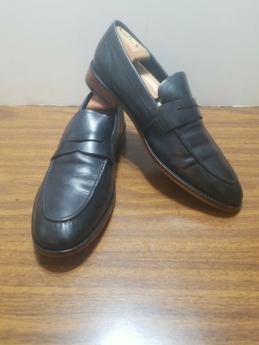 GORDON RUSH LEATHER UPPERS &LINING RUBBER SOLE 10/M/ OFF BLACK SLIPON. #21 - Picture 11 of 12